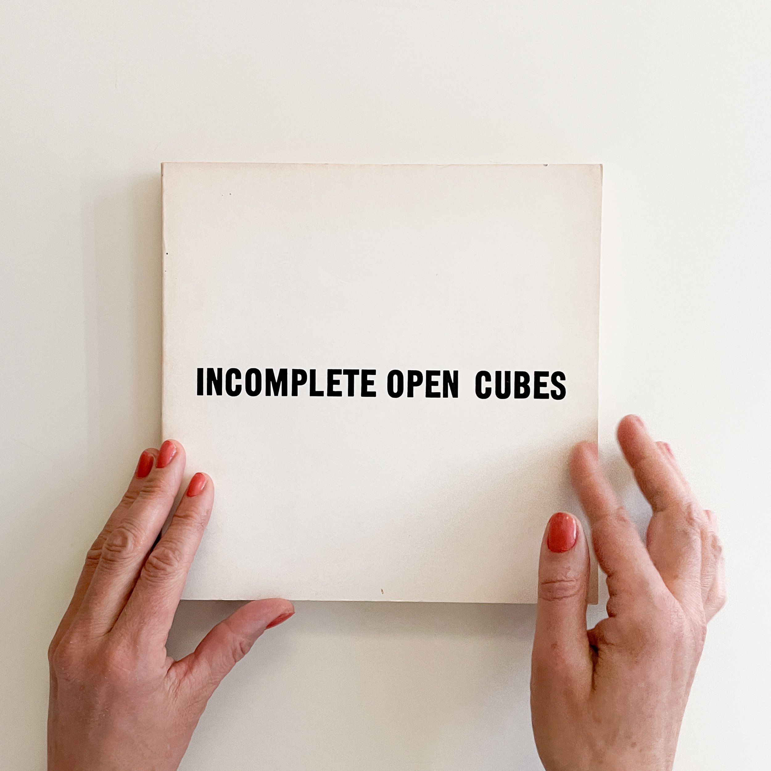 Sol LeWitt: Incomplete Open Cubes — Holt/Smithson Foundation Bookshop